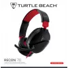 Nauszny stereofoniczny zestaw słuchawkowy gamingowy Turtle Recon 70 — czarny, przewodowy, stereofoniczny, sterowanie na jednej słuchawce