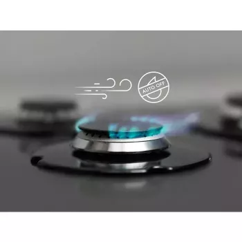 Kuchenka gazowa CGS6436BX WOK, 4 pola grzejne, sterowanie mechaniczne