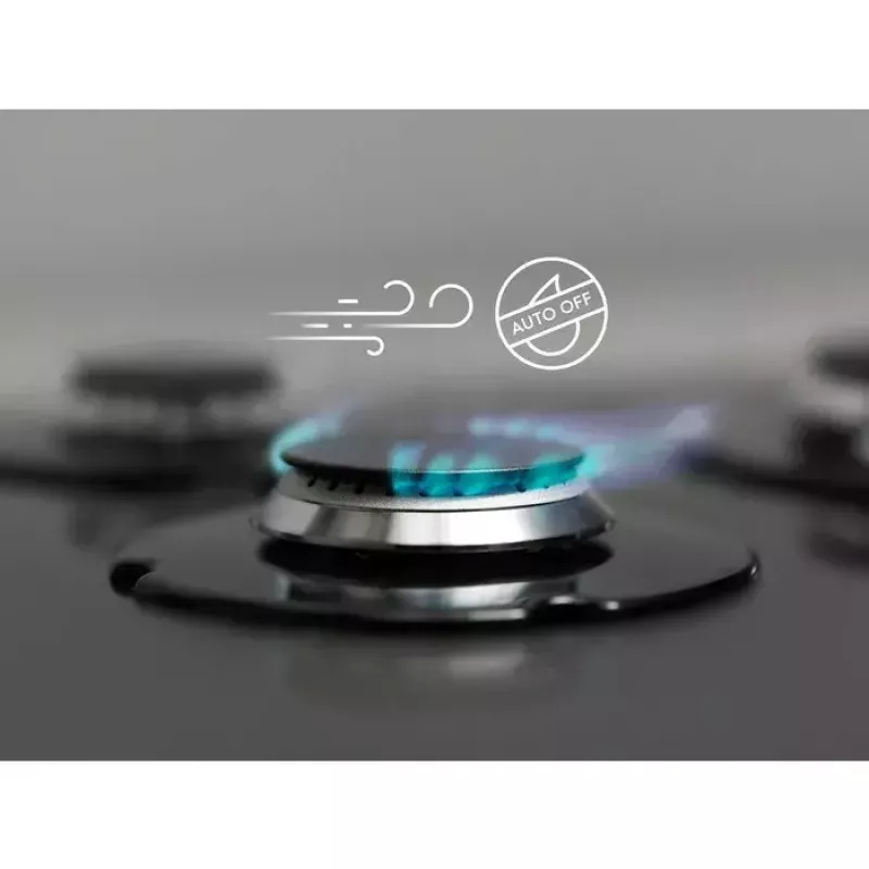 Kuchenka gazowa CGS6436BX WOK, 4 pola grzejne, sterowanie mechaniczne
