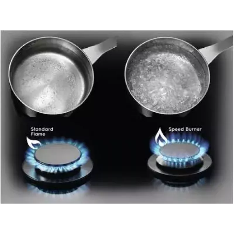 Płyta grzewcza gazowa Electrolux EGS6436RK do zabudowy 4-strefowa czarna, wok 4000 W, ruszty żeliwne, pokrętła obrotowe
