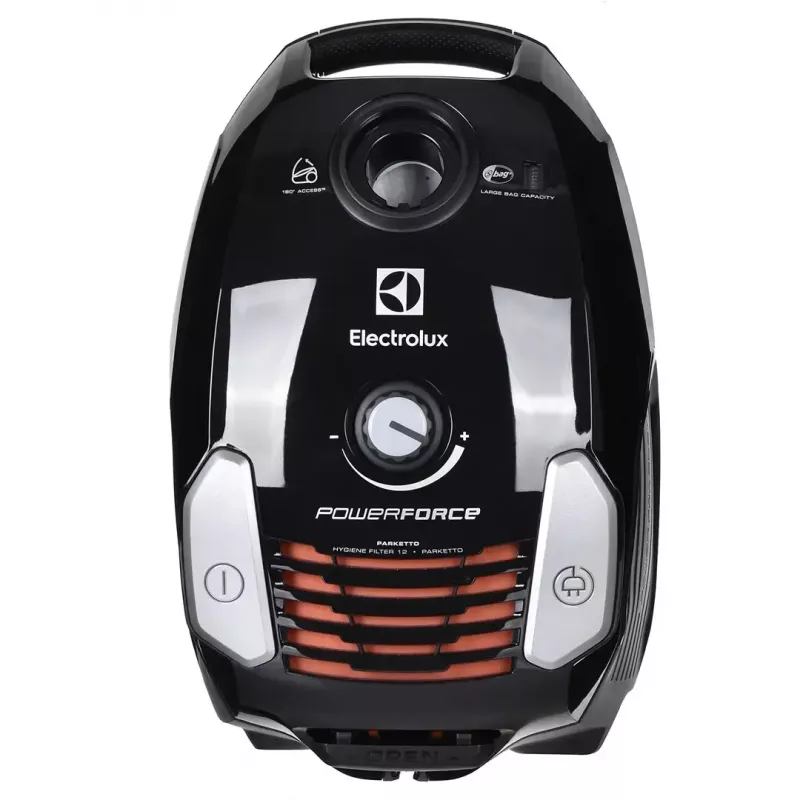 Odkurzacz cylindryczny Electrolux EPF63EB-S, workowy, 700 W, 3,5 l, teleskopowa rura, promień działania 9 m, filtr higieniczny, czarny