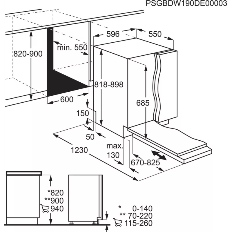 Zmywarka do zabudowy Electrolux EEM69410W — 15 kompletów, 42 dB, pełnowymiarowa 60 cm, AirDry