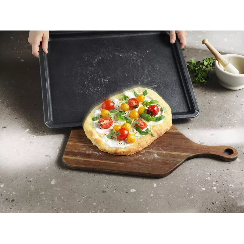 Blacha do piekarnika Electrolux E9OOAF11 — prostokątna 385×465×25 mm, nieprzywierająca, czarna