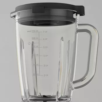 Blender stołowy Electrolux E6TB1-6ST — dzbanek 1,75 L, 1400 W, sterowanie obrotowe, czarny/stal nierdzewna/przezroczysty