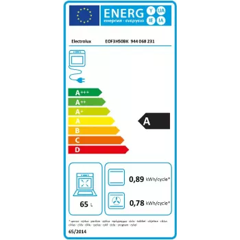 Electrolux EOF3H50BK 65 L 2090 W Czarny, Stal nierdzewna