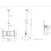 Uchwyt sufitowy Multibrackets M Public Large Single Czarny 3000