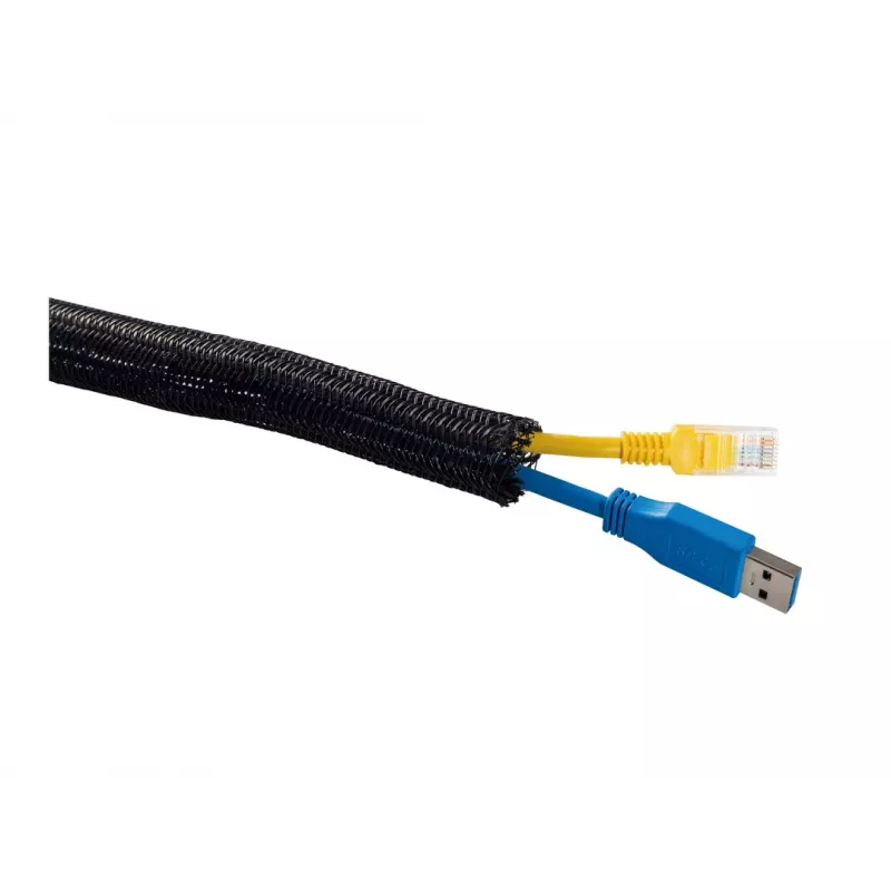 Osłona na kable Multibrackets M Universal kabel Sock Self Wrap Basic 19mm Czarna 50m, poliester, -50–150°C