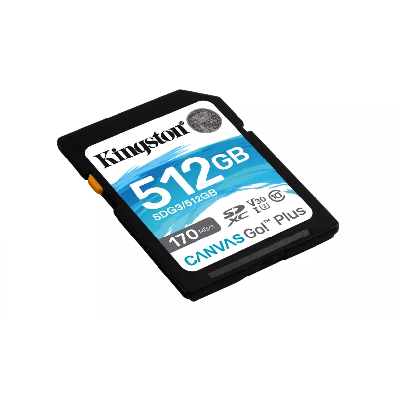 Kingston Technology Canvas Go! Plus 512 GB SDXC Canvas Go Plus 170R C10 UHS-I U3 V30