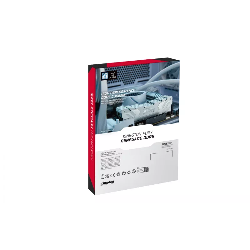 Kingston Technology FURY 24GB 8400MT/s DDR5 CL40 CUDIMM Renegade biały XMP