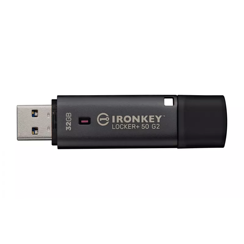 Pamięć USB KINGSTON IronKey Locker Plus 50 G2 32 GB, USB 3.2 Gen 1 Typ-A, AES-256, FIPS 197