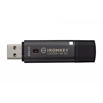 Pamięć USB Flash KINGSTON IronKey Locker Plus 50 G2 256 GB, USB Typ-A, USB 3.2 Gen 1, AES-256, FIPS 197