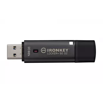 Pamięć USB KINGSTON IronKey Locker Plus 50 G2 128 GB, USB Typ-A, USB 3.2 Gen 1, AES-256, FIPS 197