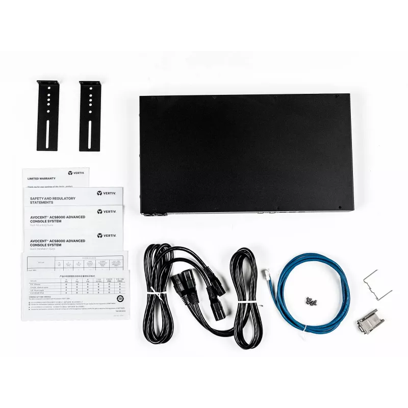 System konsoli Vertiv Avocent 48-Port ACS8000 z podwójnym zasilaczem AC - ACS8048DAC-404