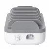 Manhattan 10-portowa stacja ładująca USB-C, Wyjście USB-C: 10x 20 W, Maks. 200 W, Zasilanie sieciowe AC (w zestawie adaptery US/EU/UK)