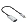 Manhattan USB-C to HDMI kabel, 4K@60Hz, 5 Gbps (USB 3.2 Gen1 aka USB 3.0), 15cm, Czarny, Male to Female, Three Year Warranty