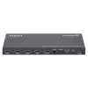 Manhattan 4K 4-Port HDMI Multiviewer Switch, przełącznik z czterema wejściami na jednym wyświetlaczu, 4k@30Hz, wiele opcji widoku w tym obraz w obrazie i ekran podwójny/poczwórny, sterowanie przyciskiem lub pilotem, audio 3,5 mm i Toslink, czarny, 3 lata gwarancji