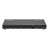 Manhattan 4K 4-Port HDMI Multiviewer Switch, przełącznik z czterema wejściami na jednym wyświetlaczu, 4k@30Hz, wiele opcji widoku w tym obraz w obrazie i ekran podwójny/poczwórny, sterowanie przyciskiem lub pilotem, audio 3,5 mm i Toslink, czarny, 3 lata gwarancji
