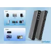Manhattan 4K 4-Port HDMI Multiviewer Switch, przełącznik z czterema wejściami na jednym wyświetlaczu, 4k@30Hz, wiele opcji widoku w tym obraz w obrazie i ekran podwójny/poczwórny, sterowanie przyciskiem lub pilotem, audio 3,5 mm i Toslink, czarny, 3 lata gwarancji