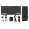 Manhattan 4K 4-Port HDMI Multiviewer Switch, przełącznik z czterema wejściami na jednym wyświetlaczu, 4k@30Hz, wiele opcji widoku w tym obraz w obrazie i ekran podwójny/poczwórny, sterowanie przyciskiem lub pilotem, audio 3,5 mm i Toslink, czarny, 3 lata gwarancji