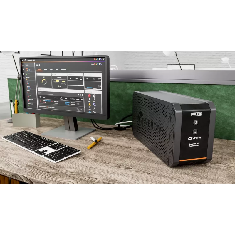 Vertiv PowerUPS 200 Essential PSA6E-600IT-SCH, 600VA/315W, Line-Interactive, 0.6 kVA, 315 W, Sine, 140 V, 290 V