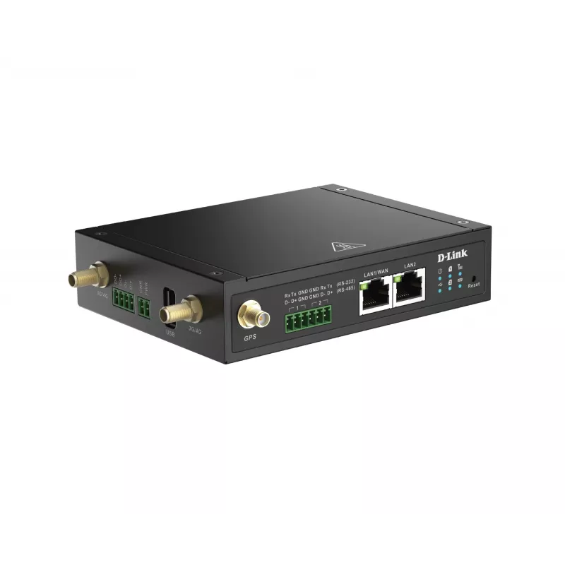 D-Link 4G LTE IIoT Gateway, Bramka sieci komórkowej, Czarny, 4G, LTE, LTE, MicroSD (TransFlash), Zewnętrzny