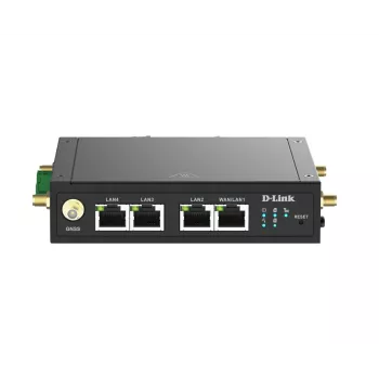 D-Link 4G LTE M2M VPN Wi-Fi Router, router sieci komórkowej, Czarny, Szyna DIN, 802.11b, 802.11g, Wi-Fi 4 (802.11n), 300 Mbit/s, 4G
