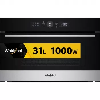 Whirlpool WMD54MX Czarny, Stal nierdzewna Kuchenka mikrofalowa z grillem Do zabudowy 31 L 1000 W