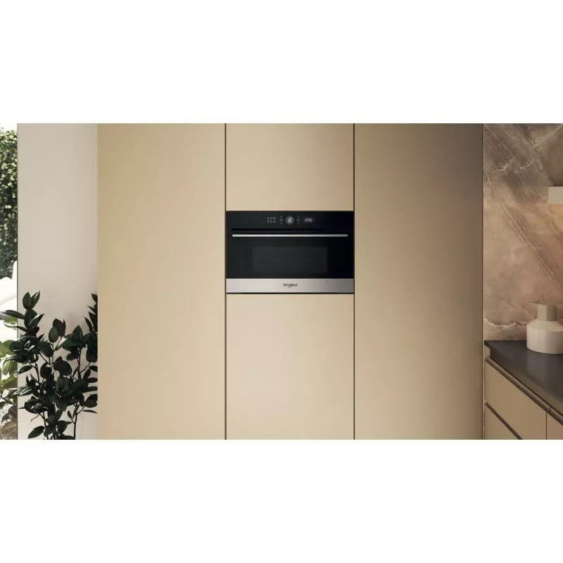 Whirlpool WMD54MX Czarny, Stal nierdzewna Kuchenka mikrofalowa z grillem Do zabudowy 31 L 1000 W