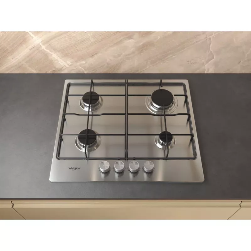 Whirlpool TGML 650 IX Stal nierdzewna Do zabudowy 58 cm Gaz 4 stref(y)