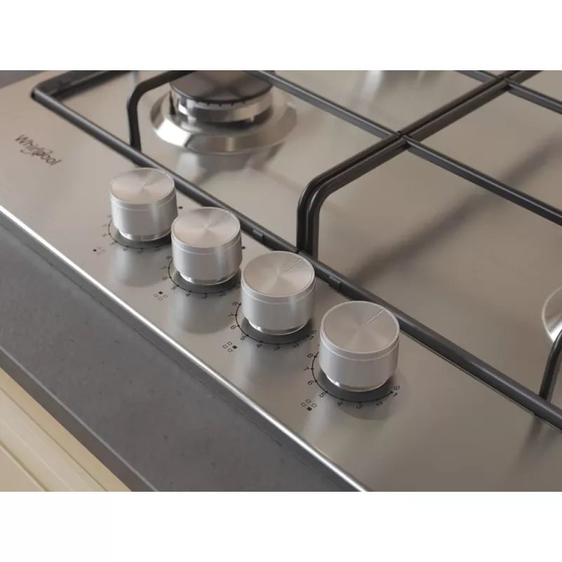 Whirlpool TGML 650 IX Stal nierdzewna Do zabudowy 58 cm Gaz 4 stref(y)