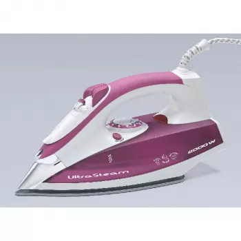 Ariete 6215 Żelazko parowe 2200 W - płyta ze stali nierdzewnej - zbiornik 280 ml - różowe