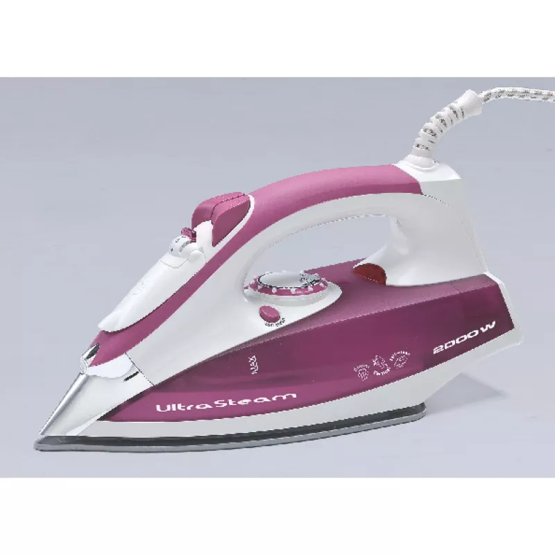 Ariete 6215 Żelazko parowe 2200 W - płyta ze stali nierdzewnej - zbiornik 280 ml - różowe