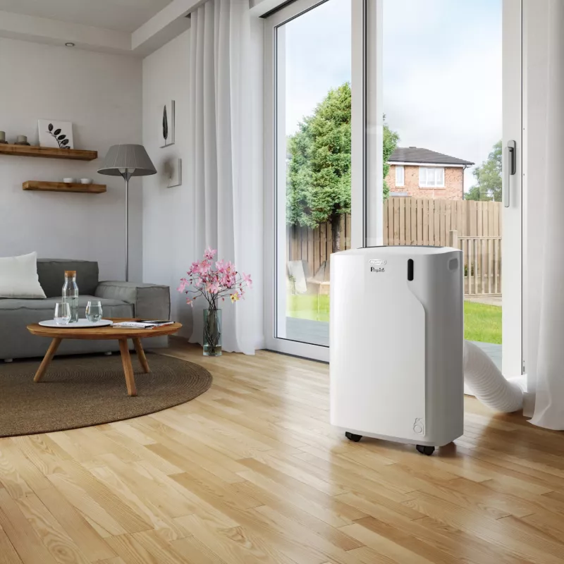 Przenośny klimatyzator De’Longhi PAC EM82 63 dB 1000 W biały