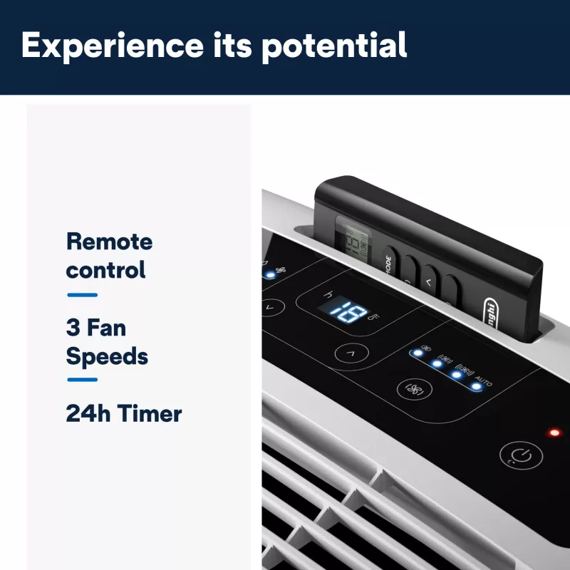 Przenośny klimatyzator De’Longhi PAC EM82 63 dB 1000 W biały
