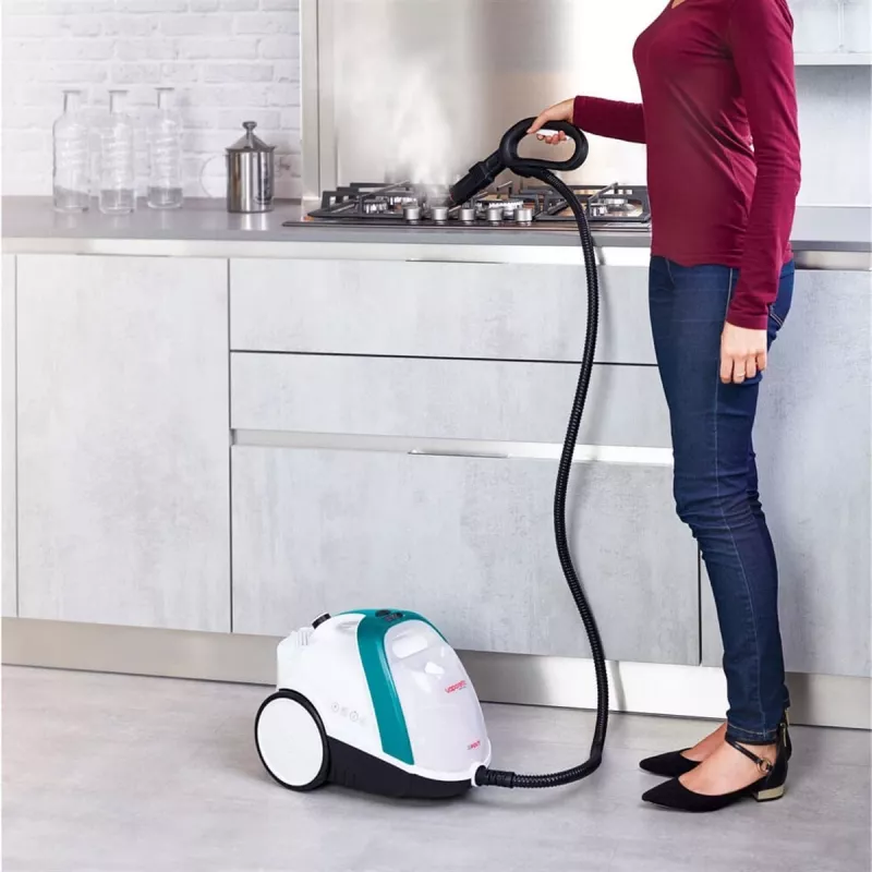Polti Vaporetto Smart 100_T Cylindrowy odkurzacz parowy 1500 W Niebieski, Biały