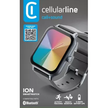 Cellularline ION Bluetooth® smartwatch z aplikacją, LED, 91 g