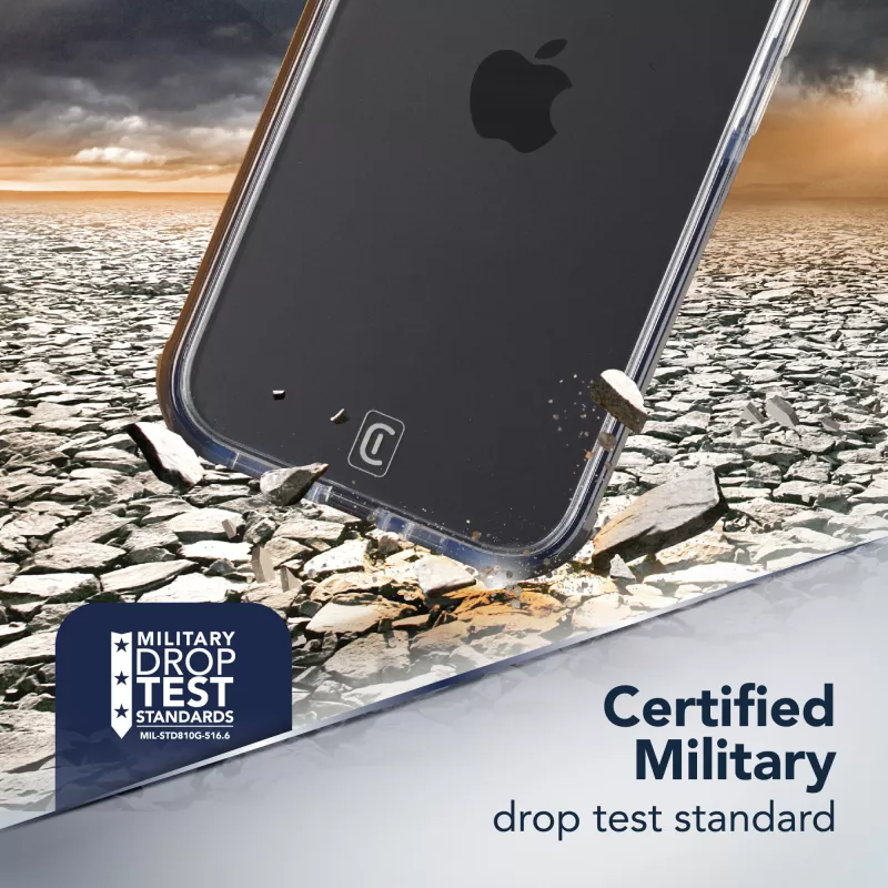 Cellularline Clear Protect - twarde etui z gumowymi krawędziami do iPhone 16e/17e