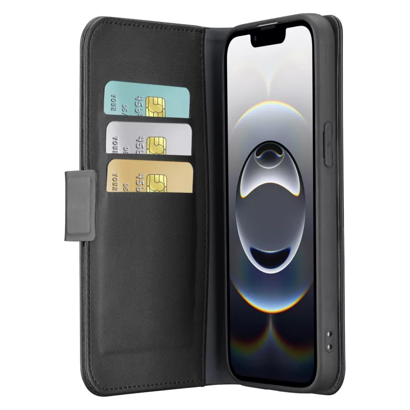 Cellularline Book Agenda - iPhone 16e/17e Etui książkowe ze skóry ekologicznej z zamknięciem magnetycznym
