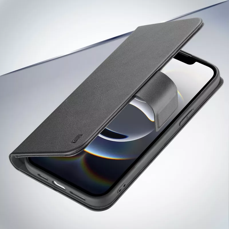 Cellularline Book Agenda - iPhone 16e/17e Etui książkowe ze skóry ekologicznej z zamknięciem magnetycznym