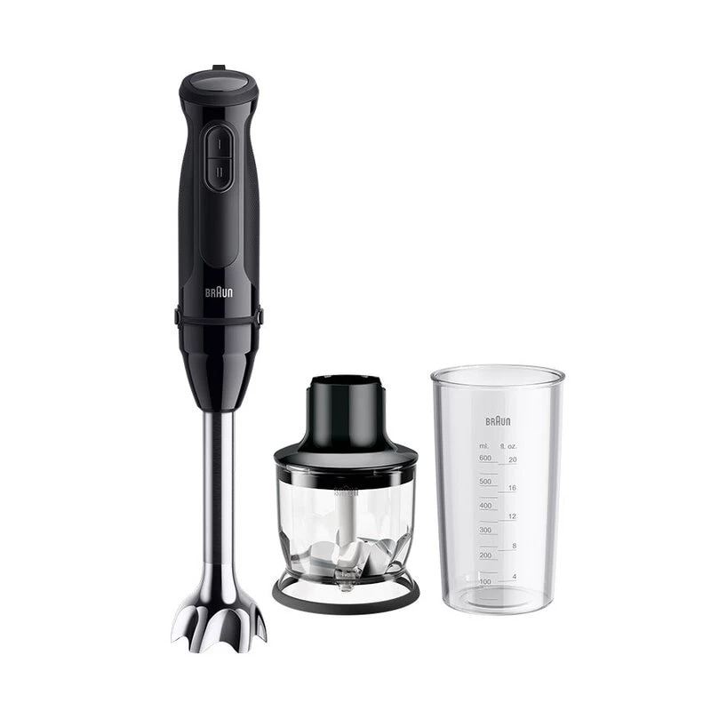Braun MultiQuick 3 MQ30201M 0.6 L Blender ręczny 900 W Czarny, Stal satynowana