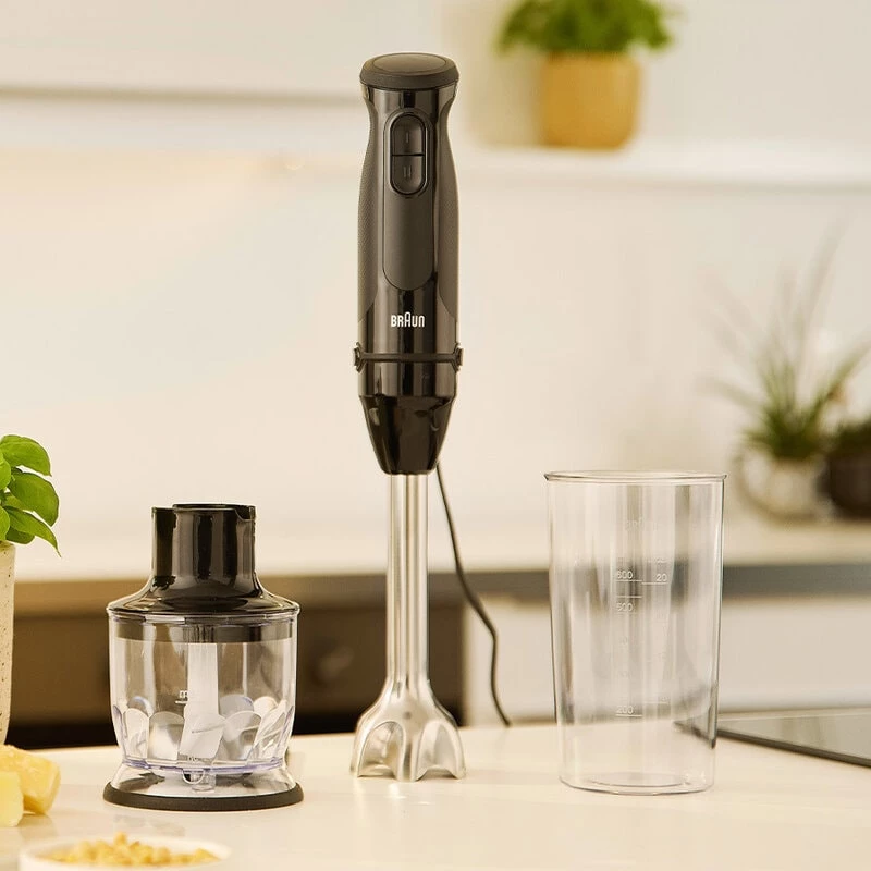 Braun MultiQuick 3 MQ30201M 0.6 L Blender ręczny 900 W Czarny, Stal satynowana