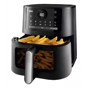 Braun HF 5075 Pojedynczy Wolnostojący 2000 W Frytkownica na gorące powietrze Czarny, Szary