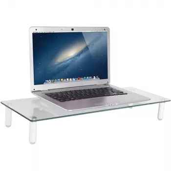 Techly Uniwersalna podstawka pod monitor, wolnostojąca, 20 kg, 33 cm (13 cali), 81,3 cm (32 cale), przezroczysta