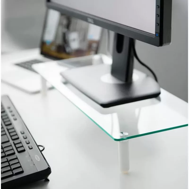 Techly Uniwersalna podstawka pod monitor, wolnostojąca, 20 kg, 33 cm (13 cali), 81,3 cm (32 cale), przezroczysta