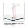 Techly Uniwersalna podstawka pod monitor, wolnostojąca, 20 kg, 33 cm (13 cali), 81,3 cm (32 cale), przezroczysta