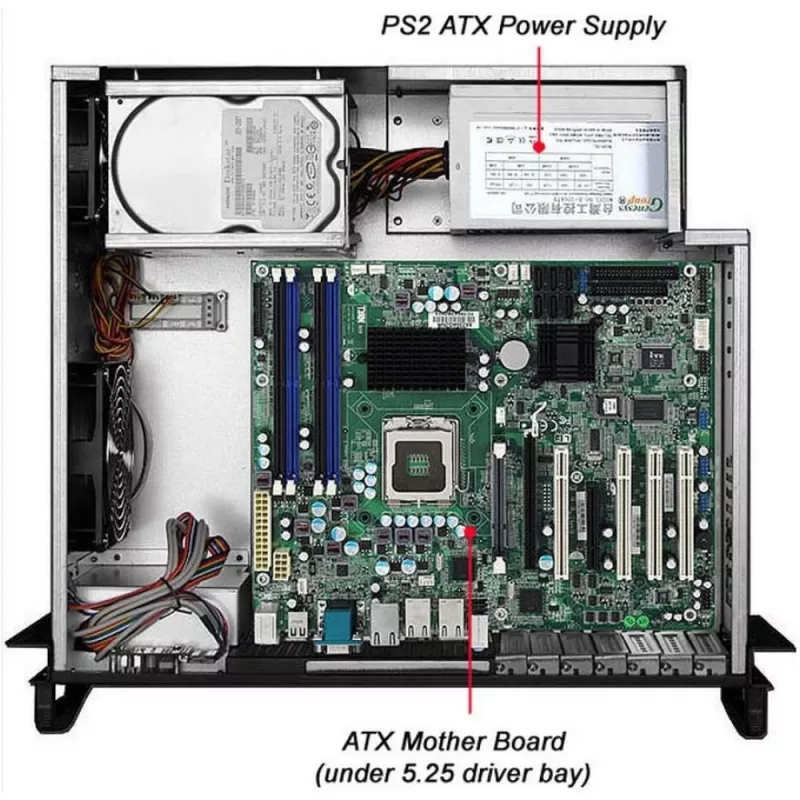 Techly Chassis Industrial Rack 19/Desktop 4U Ultra Compact Czarny” I-CASE MP-P4HX-BLK6