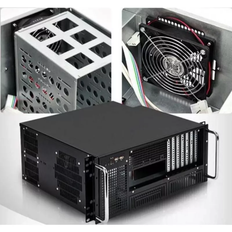 Techly Chassis Industrial Rack 19/Desktop 4U Ultra Compact Czarny” I-CASE MP-P4HX-BLK6