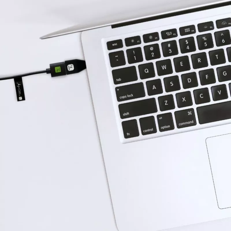 Przejściówka Techly USB-C męski na USB-A żeński Czarny, USB A, USB C, Czarny