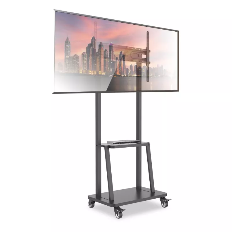 Techly Floor Stand with Shelf for 32-70 inch LCD/LED/Plasma TV