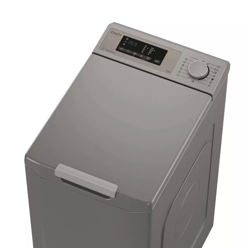 Pralka Candy TCA283DR2-S ładowana od góry 8 kg 1200 obr./min Antracyt